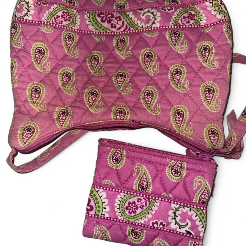 Vera Bradley Shoulder Bag and coin purse "Bermuda Pink" pattern from 2005.